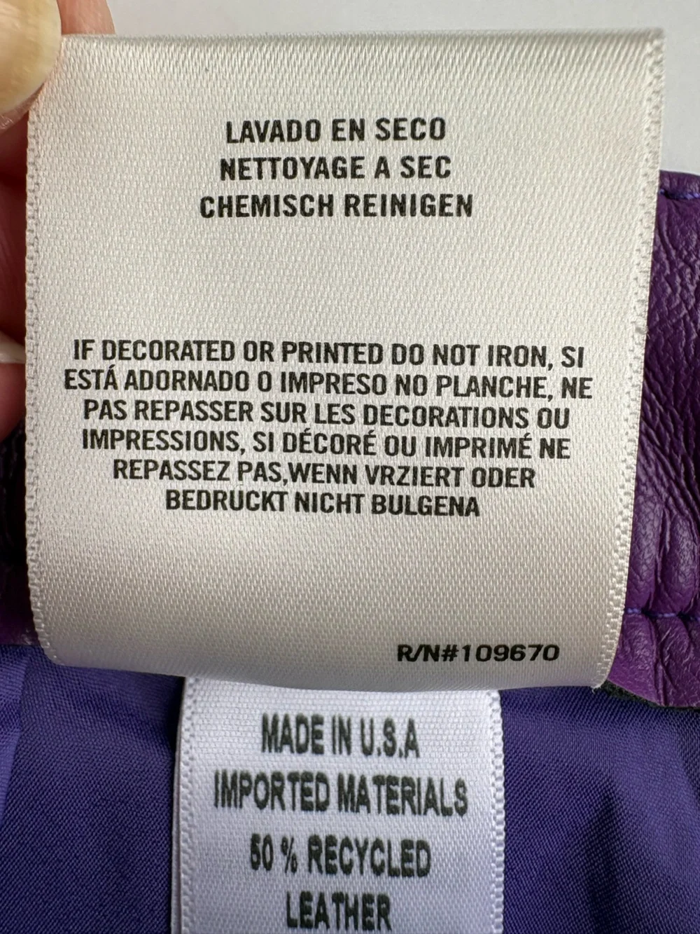 Agolde Purple Recycled Leather Straight-Leg Pants